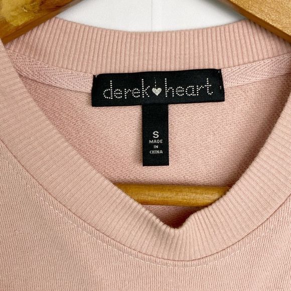 Derek Heart Light Pink Blush Rose Ruffle Long Sleeve Pullover Sweater - Picture 5 of 6